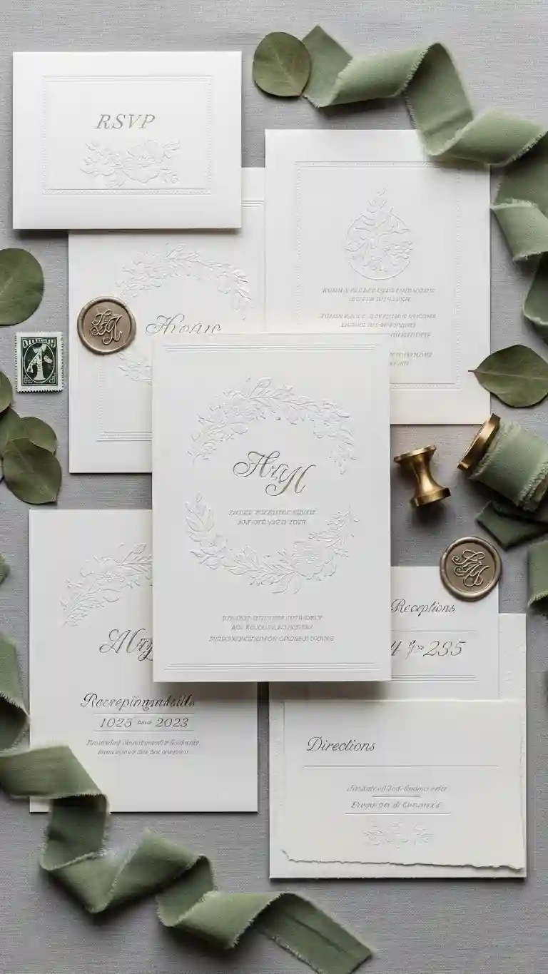 Aisle Runners with Coastal Motifs 10. Traditional Folded Invitations