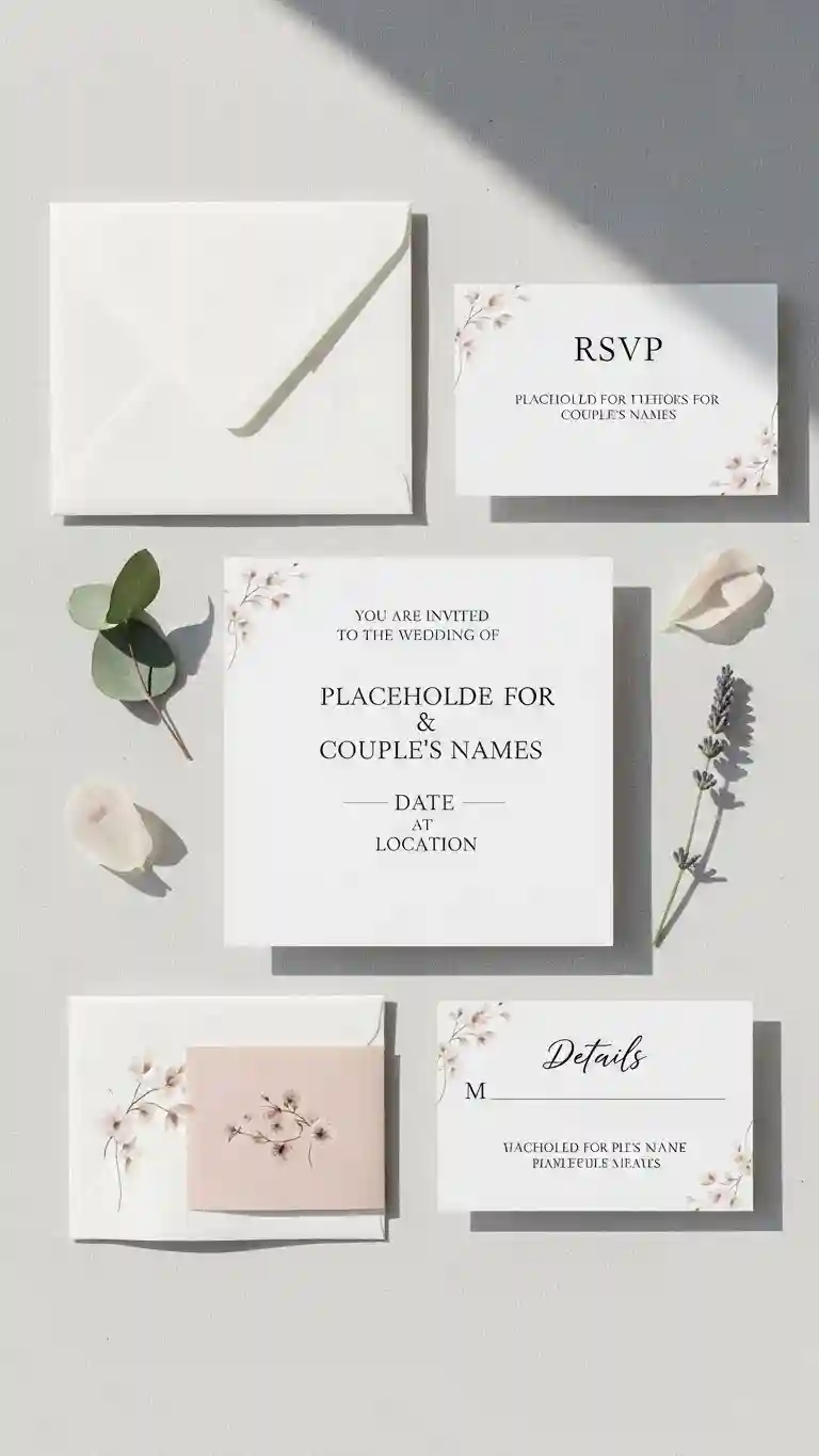 Classic Snail Mail Wedding Invitation Ideas 4 Formal Square Invitations