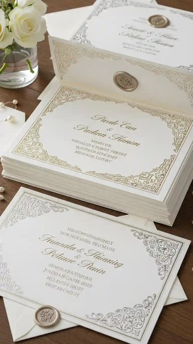 Classic Snail Mail Wedding Invitation Ideas 5 Traditional Border Frame Invitations