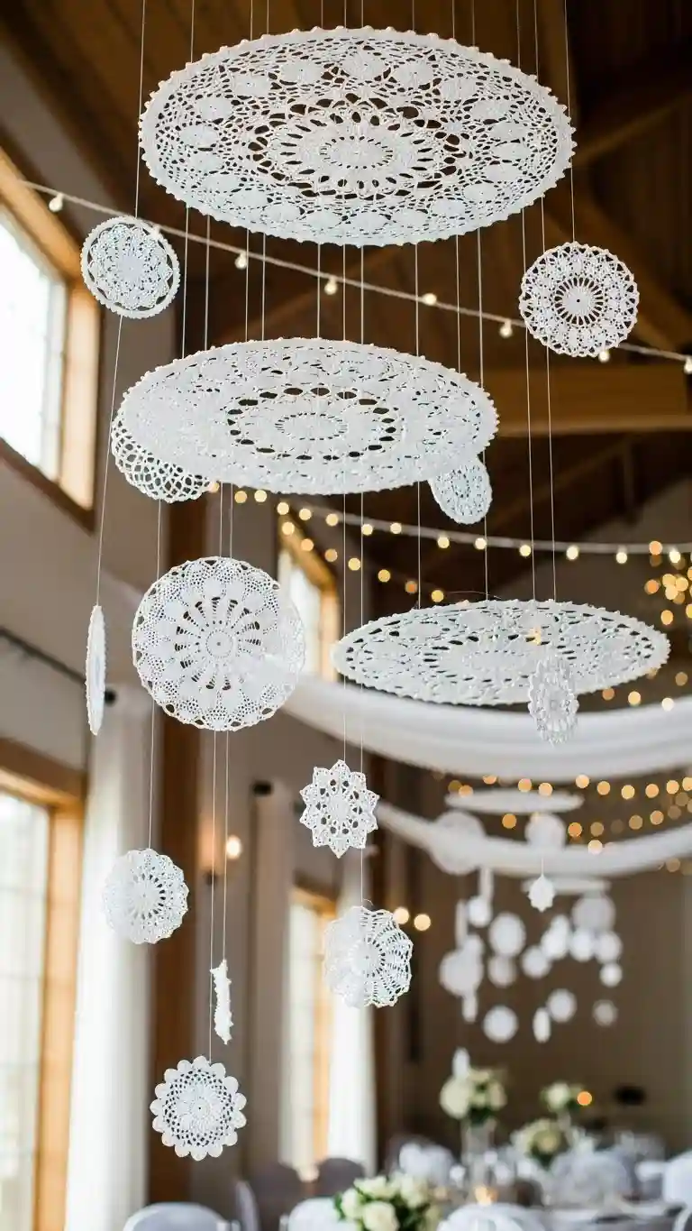 Aisle Runners with Coastal Motifs 4. Hanging Circular Doilies