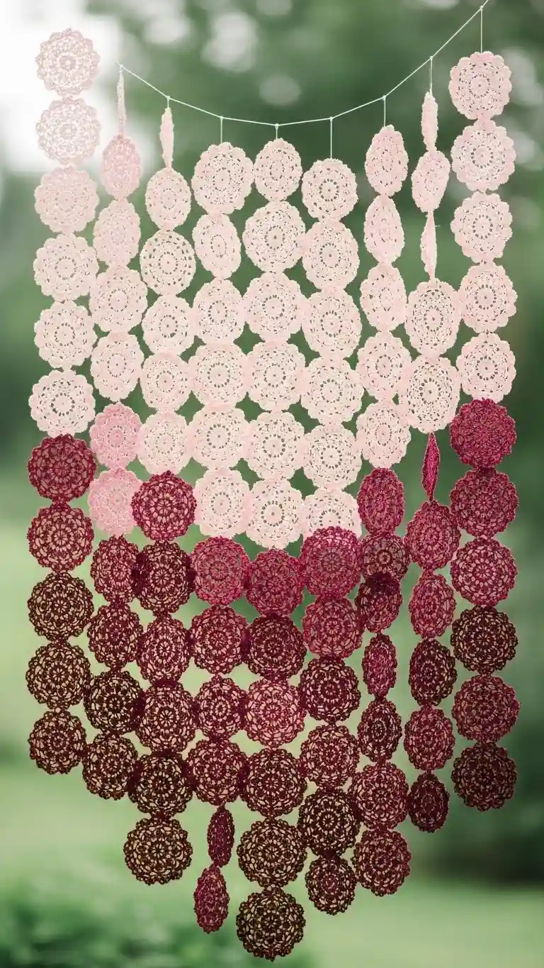 Aisle Runners with Coastal Motifs 9. Ombre Hanging Doilies