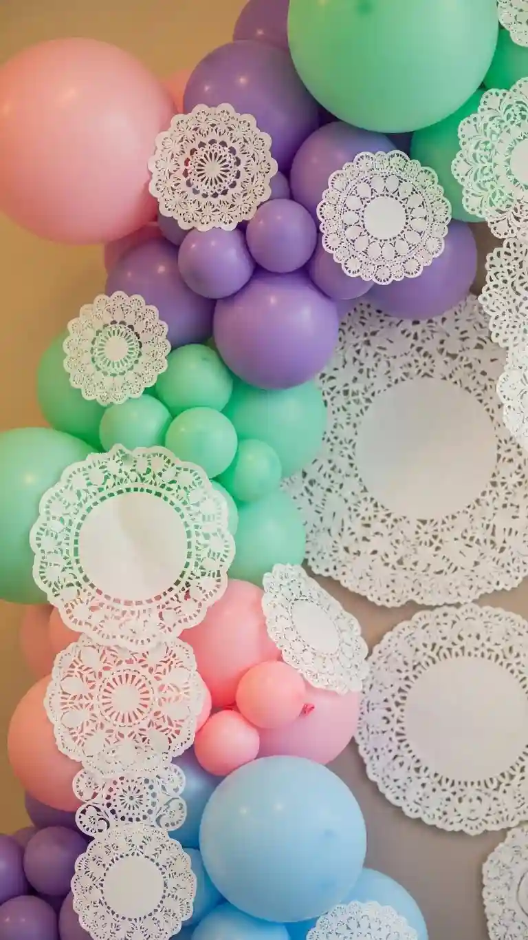 Aisle Runners with Coastal Motifs 10. Doily and Balloon Combo