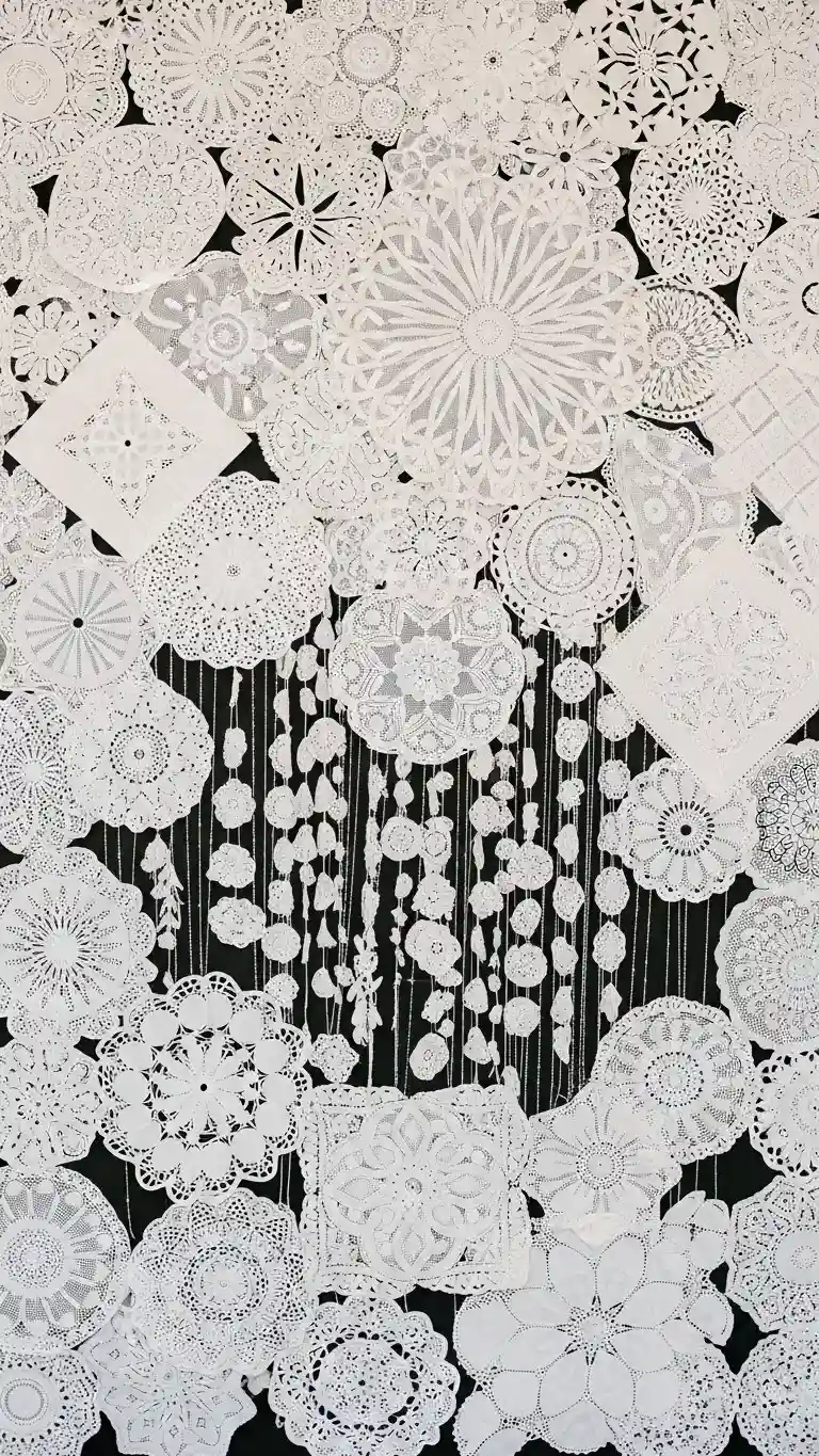 Aisle Runners with Coastal Motifs 14. Doily Photo Booth Backdrop