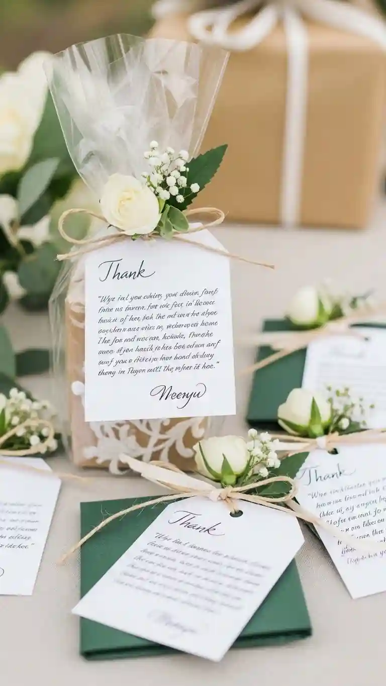 Aisle Runners with Coastal Motifs 8. Favor Tags or Notes