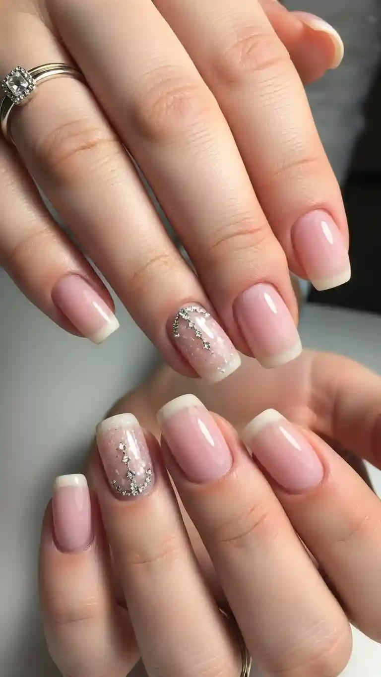 Aisle Runners with Coastal Motifs 1. Soft Pink Sheer Bridal Manicure