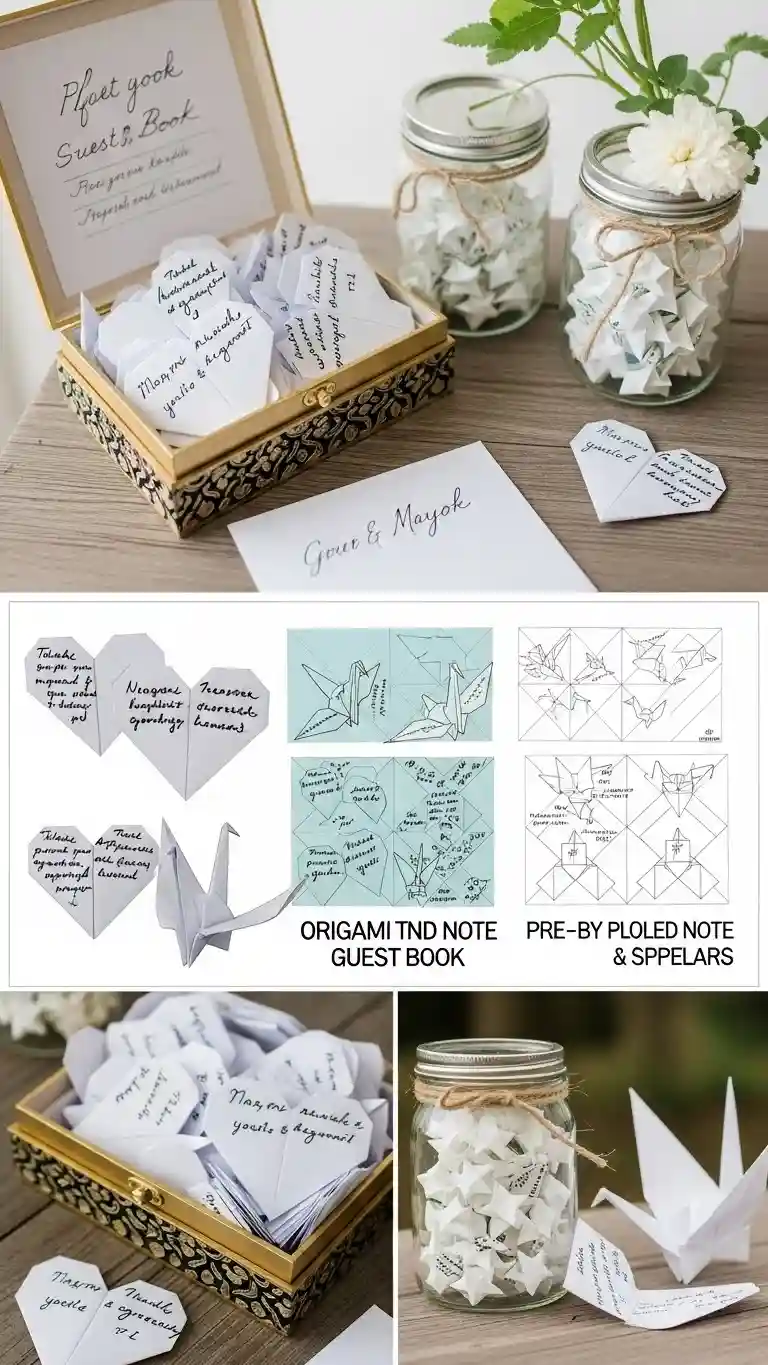 Aisle Runners with Coastal Motifs 9. Wooden Slats or Jenga Blocks Guest Book