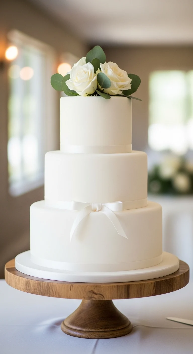 Neutral Ombre Wedding Cake Design Minimalist Classic White Wedding Cake Ideas
