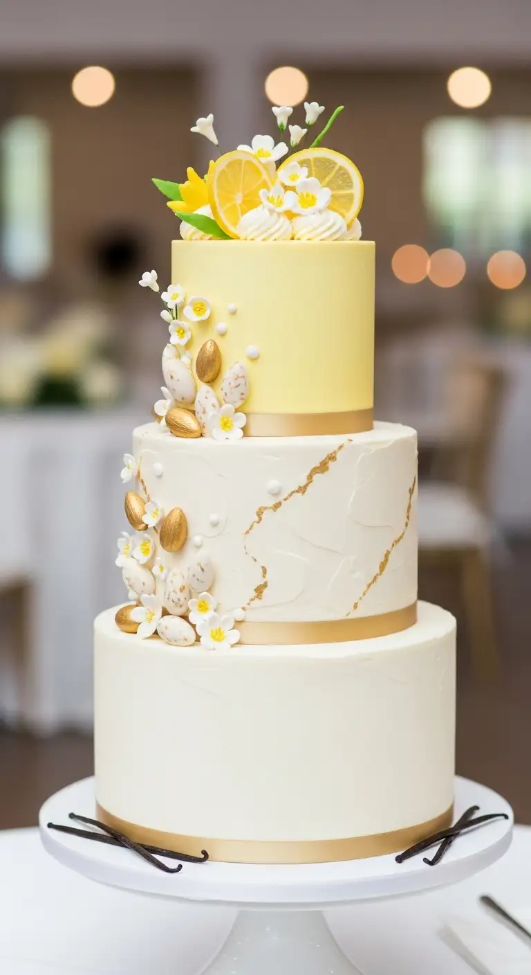 Neutral Ombre Wedding Cake Design Elegant Wedding Cake