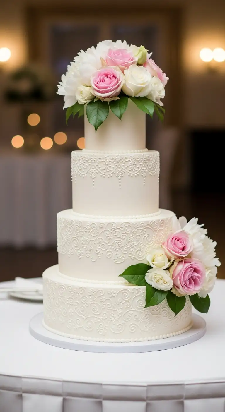 Neutral Ombre Wedding Cake Design Wedding Cake Ideas