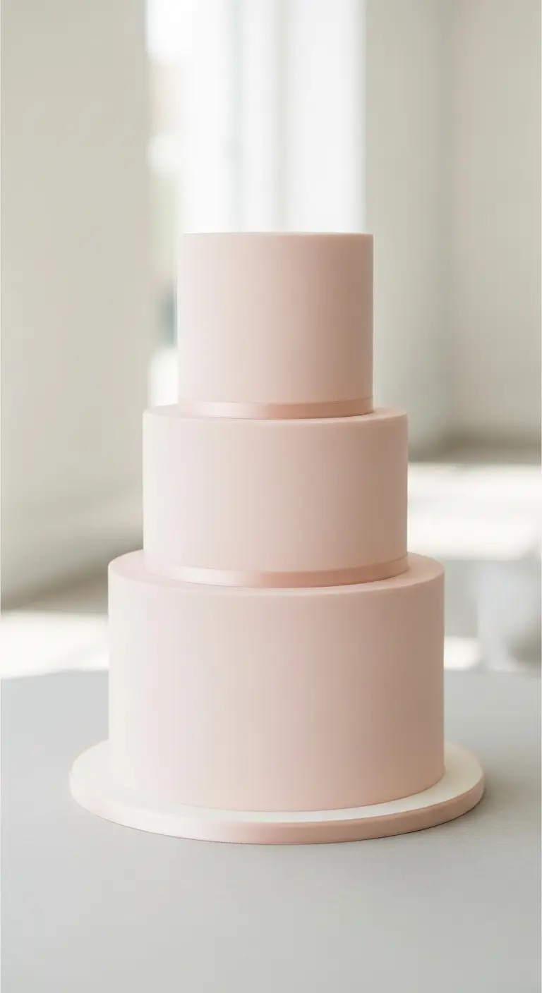 Neutral Ombre Wedding Cake Design 4. Blush Pink and Gold Wedding Cake for a Touch of Luxury