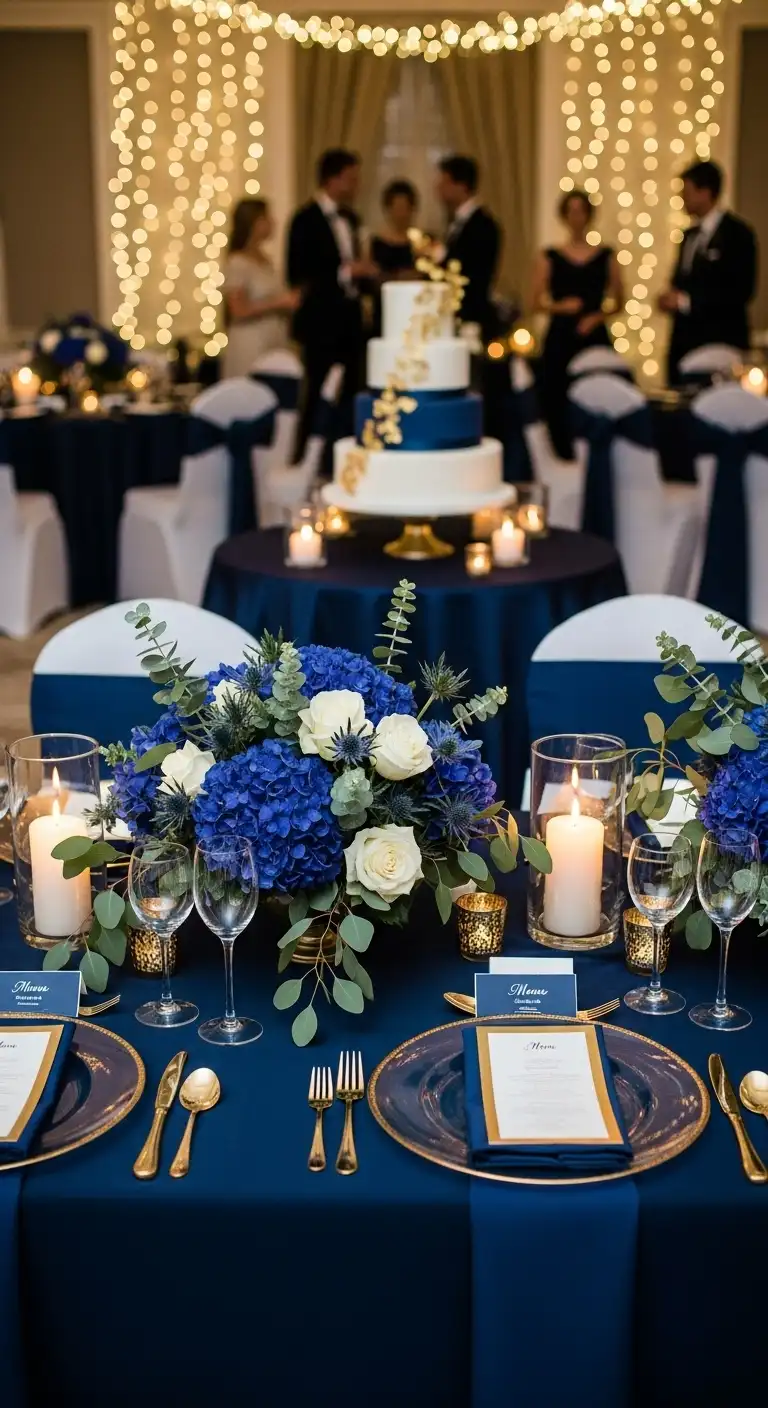 Ombre Rusty Orange Wedding Cake Navy Blue in Wedding Design