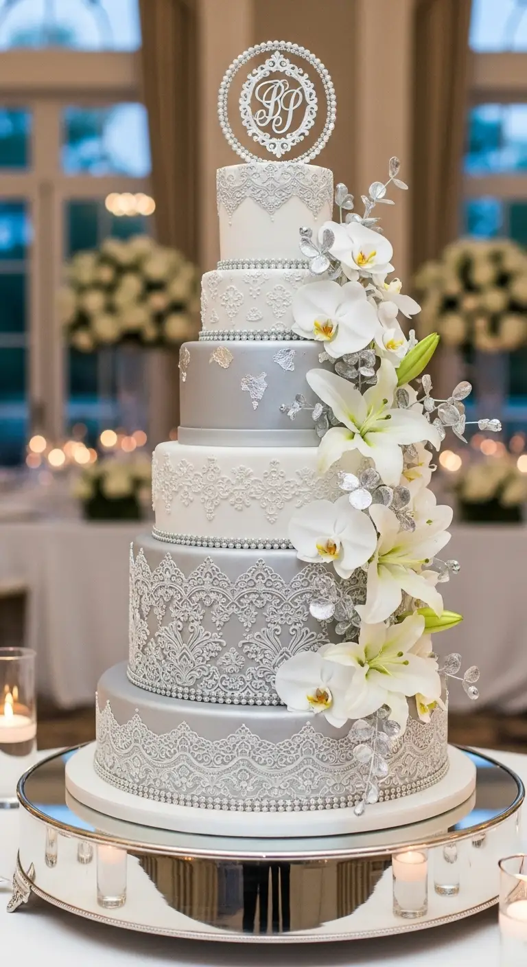 Neutral Ombre Wedding Cake Design That Make Silver Wedding Cakes Truly Stand Out