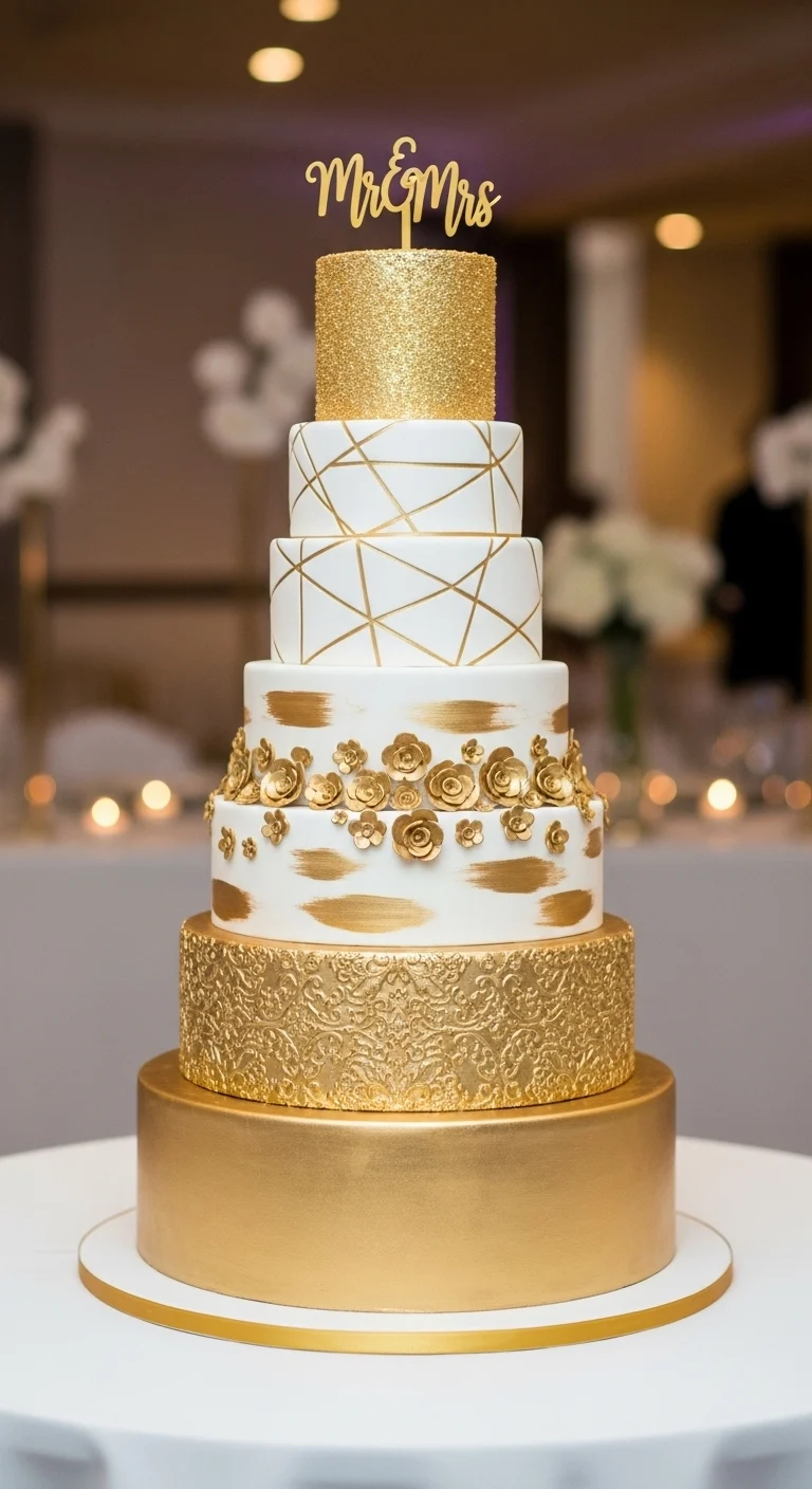 Neutral Ombre Wedding Cake Design Gold Wedding Cake Ideas Work Across All Wedding Styles