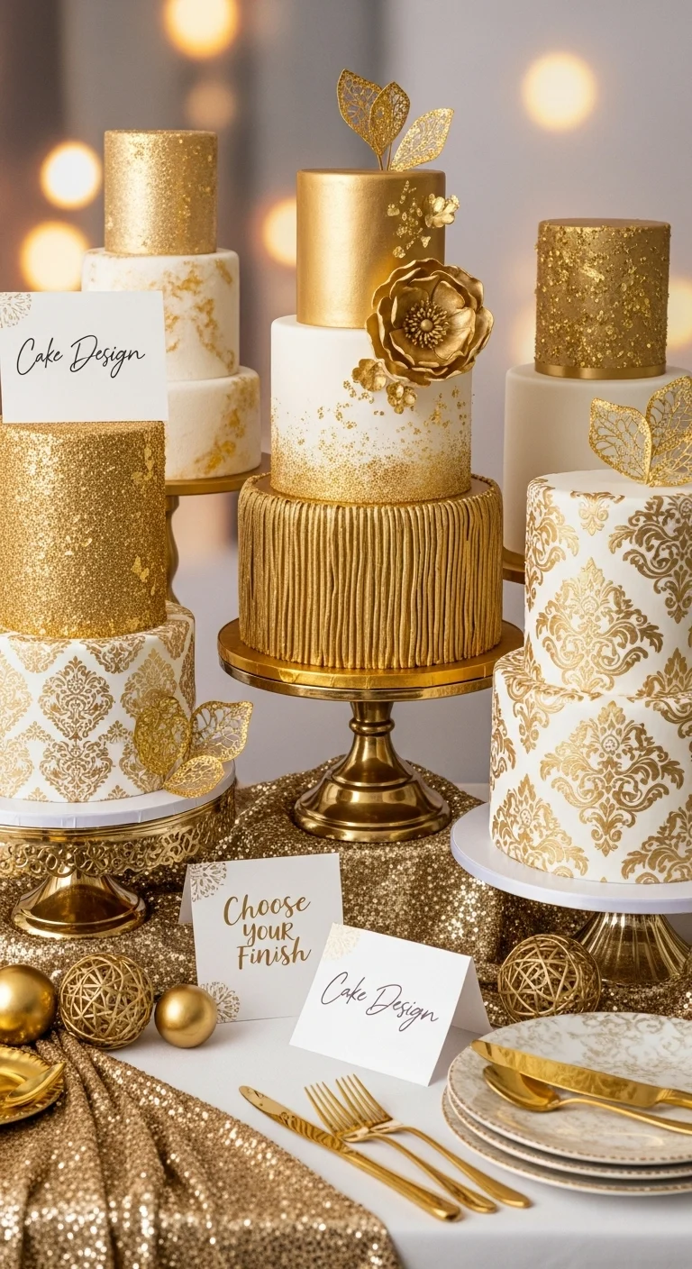 Neutral Ombre Wedding Cake Design Gold Finishes Before Choosing Your Cake Design