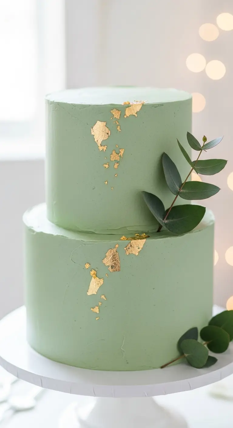 Neutral Ombre Wedding Cake Design Perfect Sage Green Cake Style