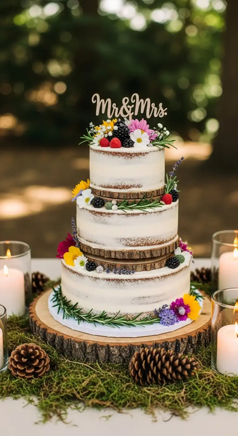 Neutral Ombre Wedding Cake Design Rustic Wedding Cake Styles Complement Different Wedding Themes