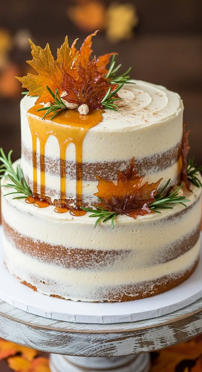 Neutral Ombre Wedding Cake Design Maple Cream Rustic Tiered Cake