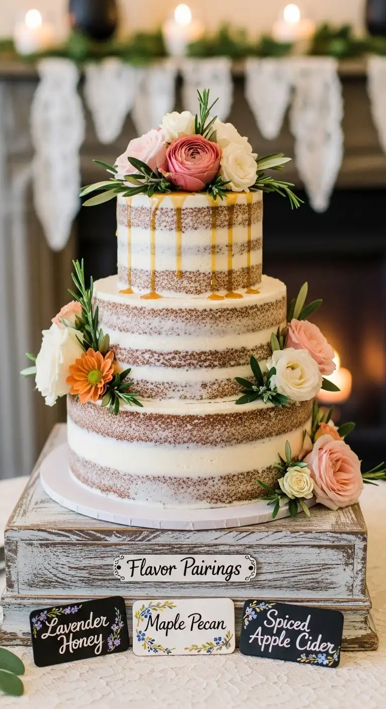 Neutral Ombre Wedding Cake Design Rustic Wedding Cake Flavor Ideas That Match Cozy Elegance