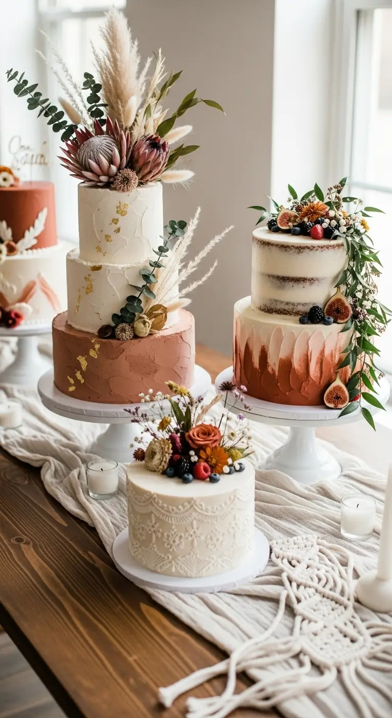 Neutral Ombre Wedding Cake Design Boho Wedding Cakes Truly Unique and Timeless
