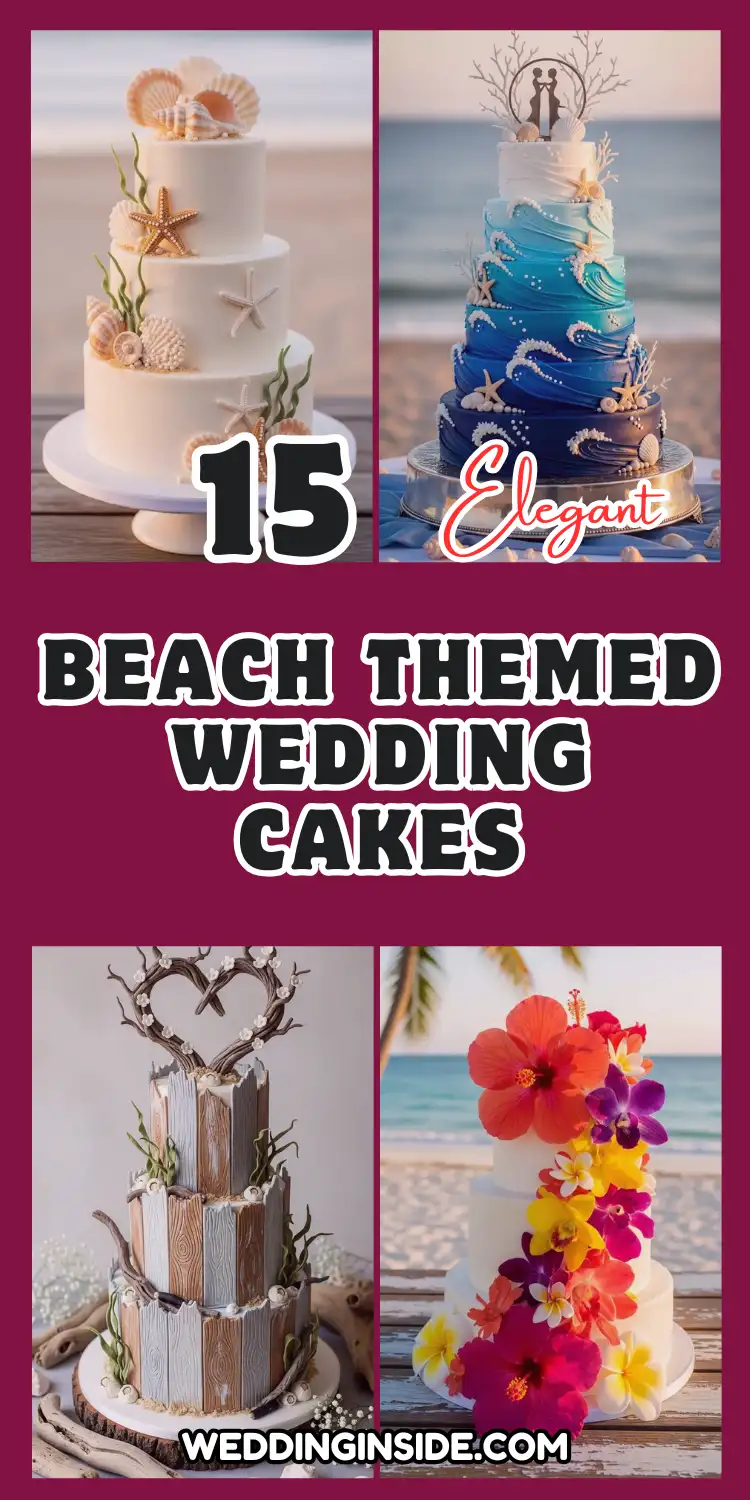 15 Beach Themed Wedding Cakes for a Relaxed Coastal Vibe 2 Beach Themed Wedding Cakes