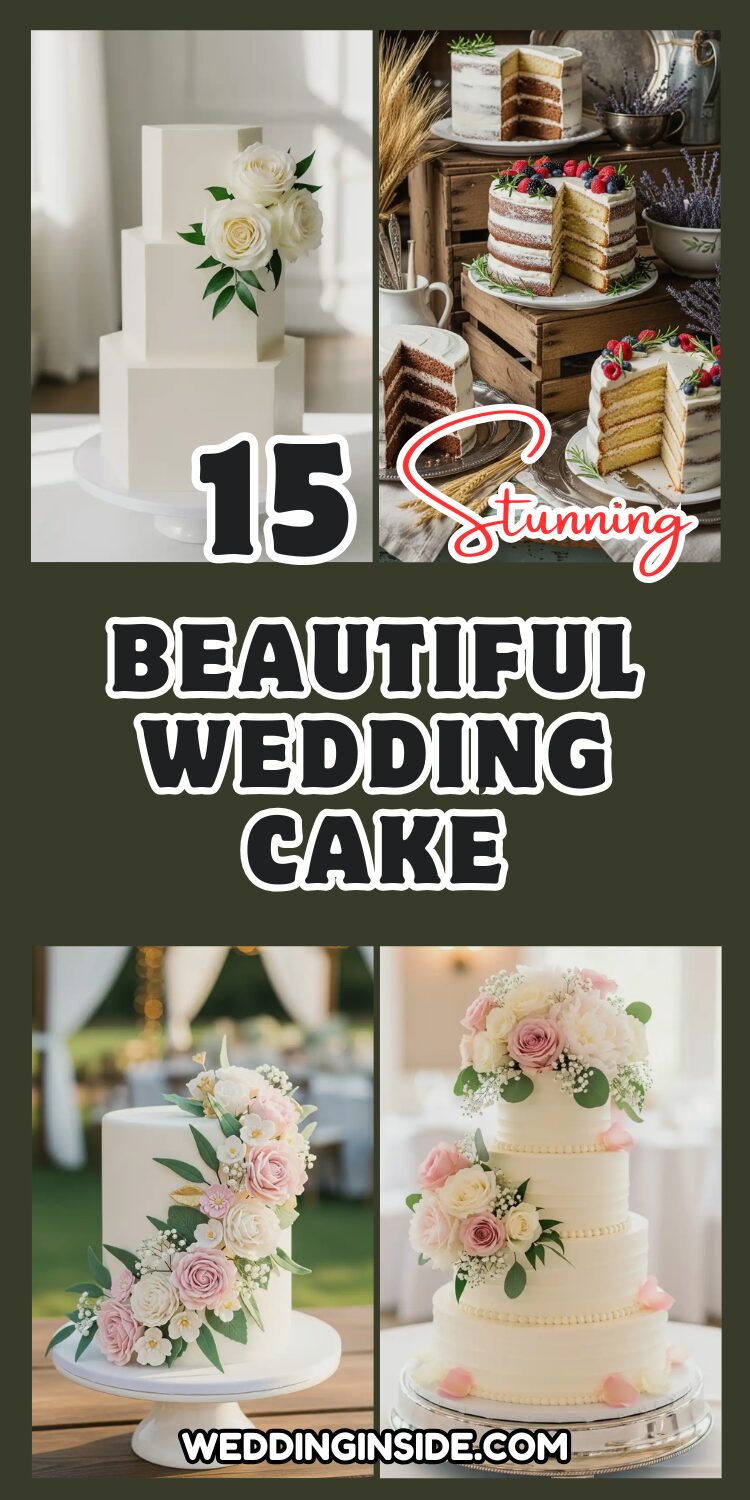 15 Beautiful Wedding Cake Ideas on a Budget 2 Beautiful Wedding Cake