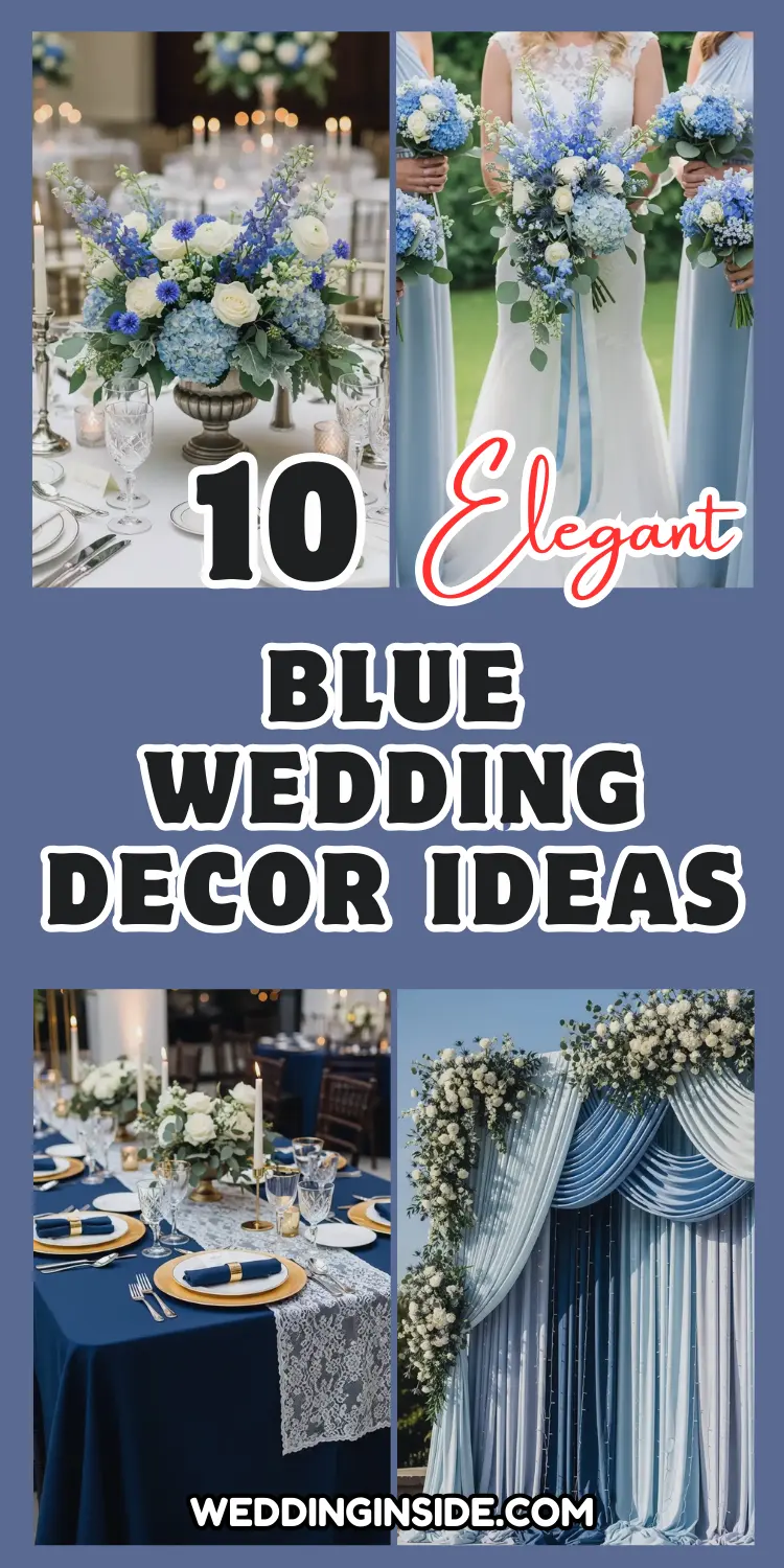 10 Blue Wedding Decor Ideas for a Fresh, Elegant Look 2 Blue Wedding Decor