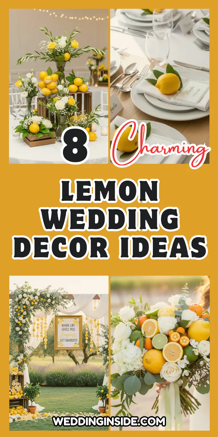 Lemon Wedding Decor: 8 Ideas That Spark Joy 2 Lemon Wedding Decor