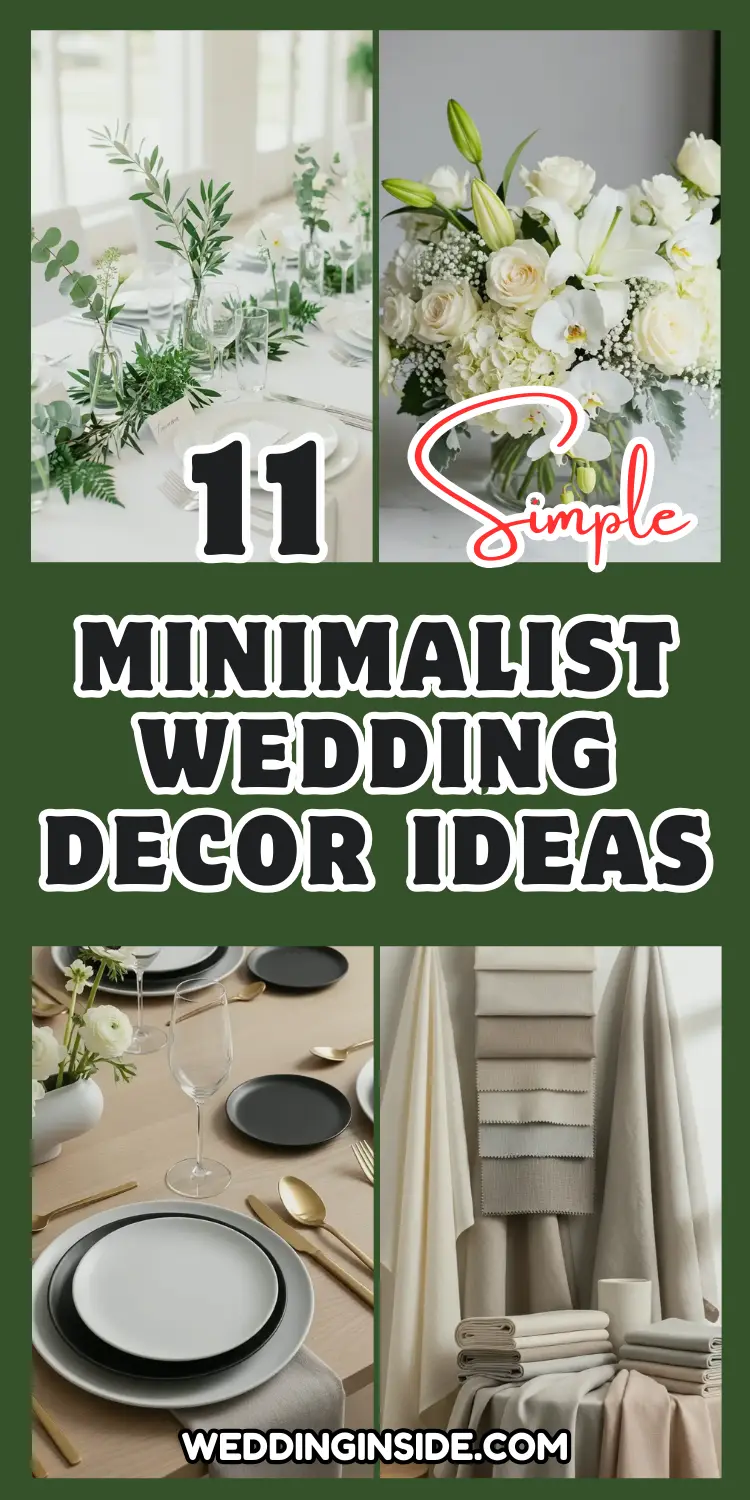 11 Minimalist Wedding Decor Ideas You’ll Love 2 Minimalist Wedding Decor