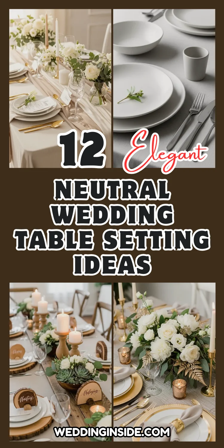 Neutral Wedding Table Setting: 12 Elegant Ideas 2 Neutral Wedding Table Setting
