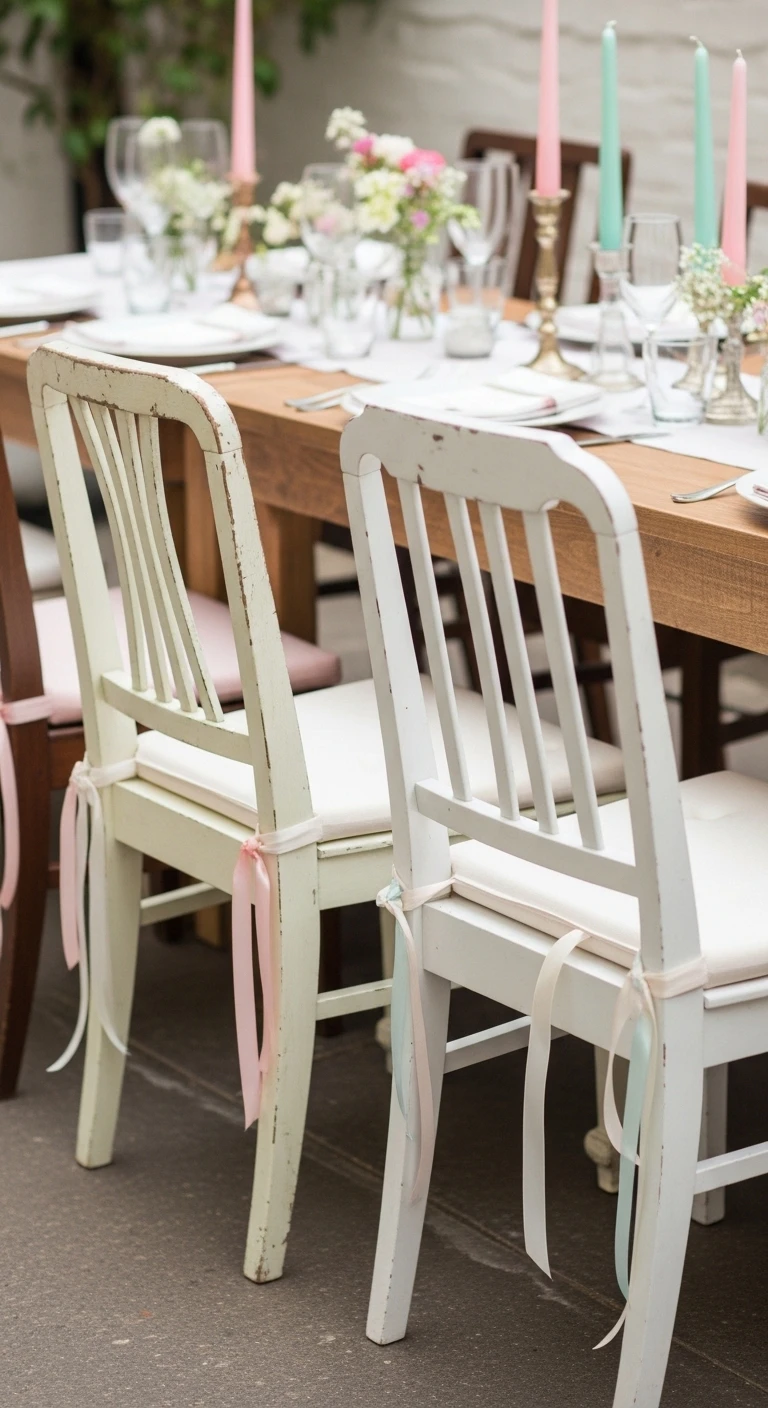Chic Pastel Wedding Table Setting: 9 Ideas for Any Style 6 Pastel Wedding Table Setting Ideas with Mixed Chair Styling