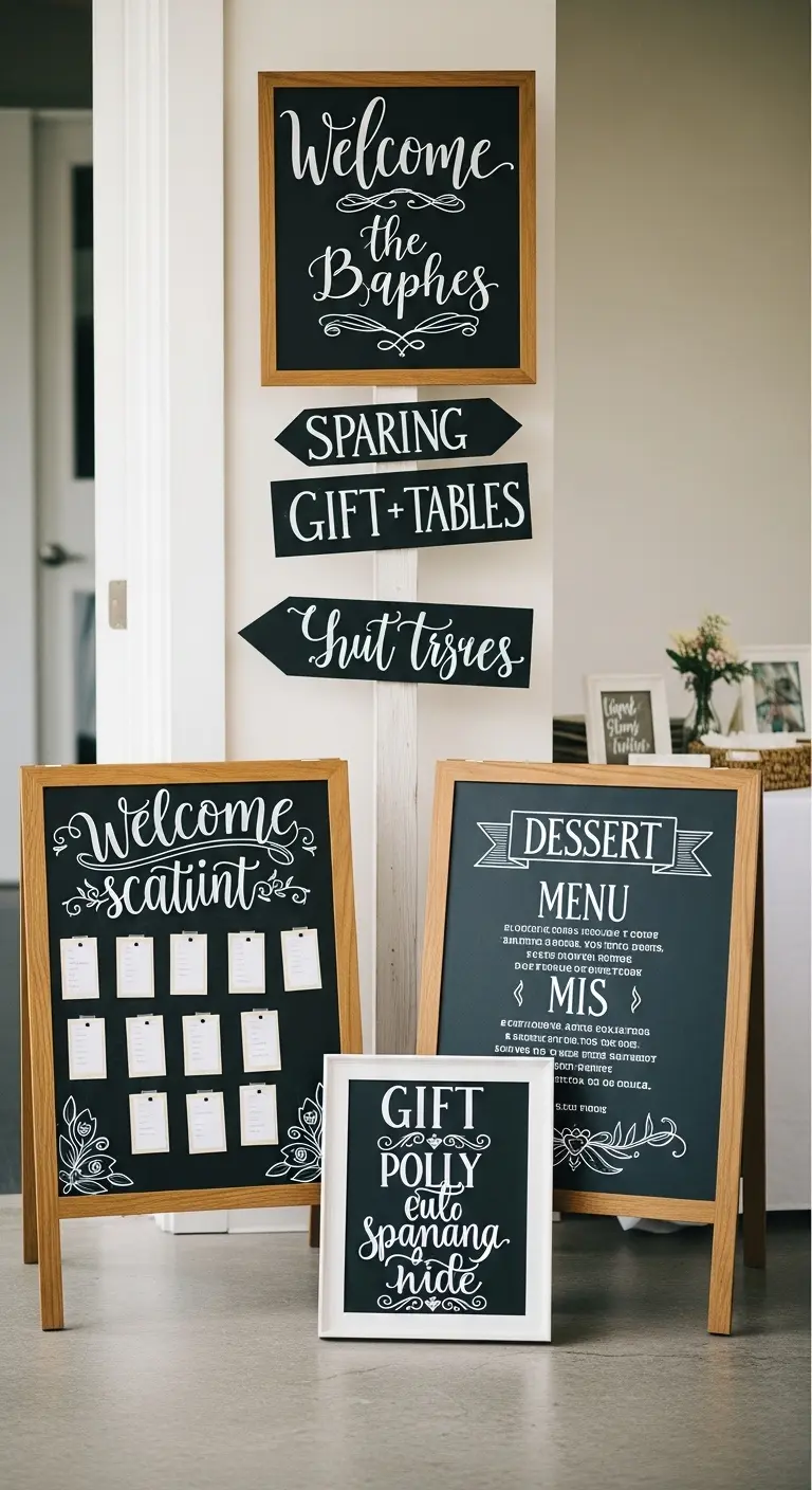 7 Low-Budget Wedding Decor Ideas That Wow 4 Personalized Signage and Chalkboard Decor