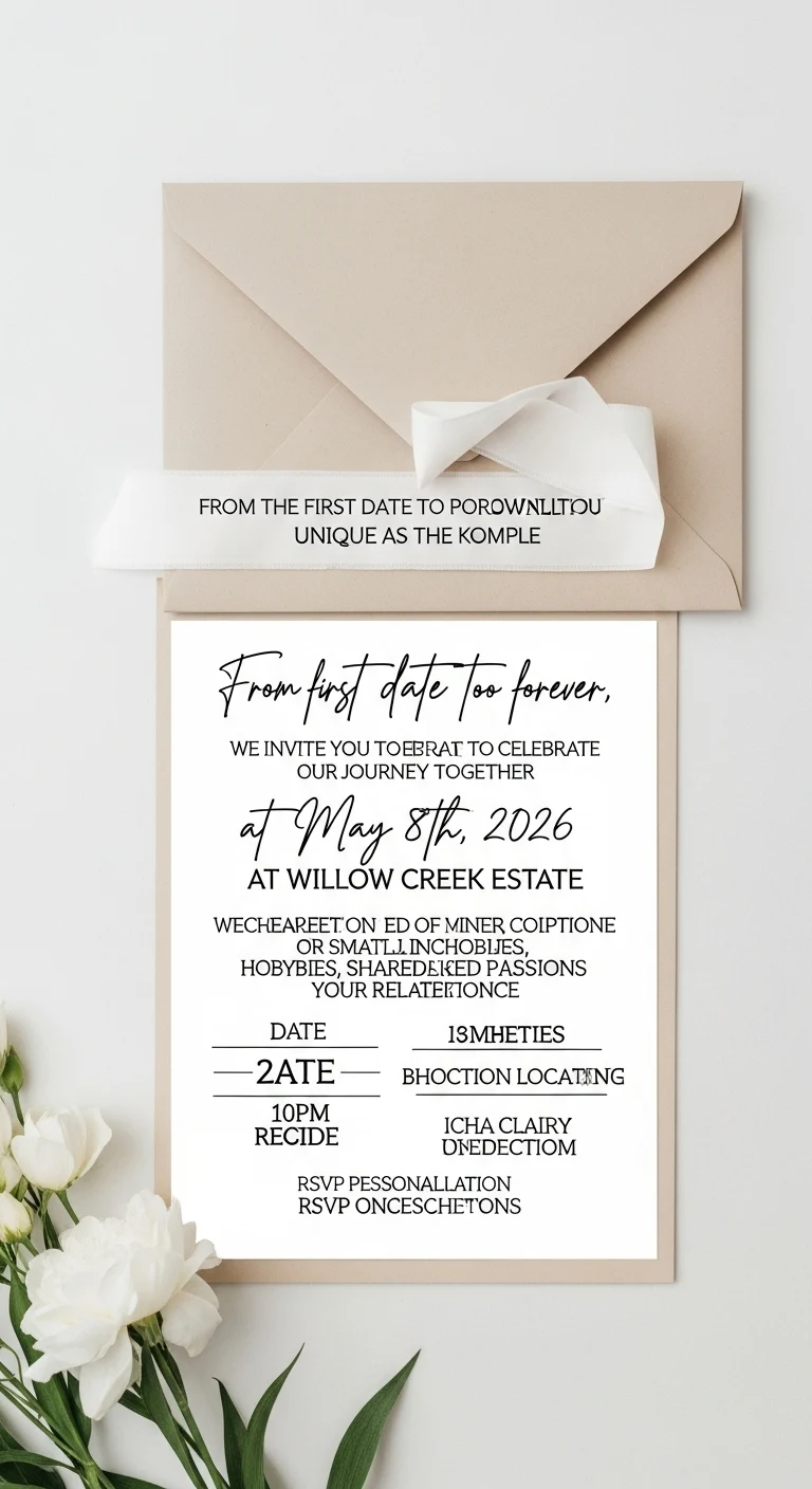 19 Modern Wedding Invitations Wording Made Simple 19 Personalized Wedding Invitation Wording