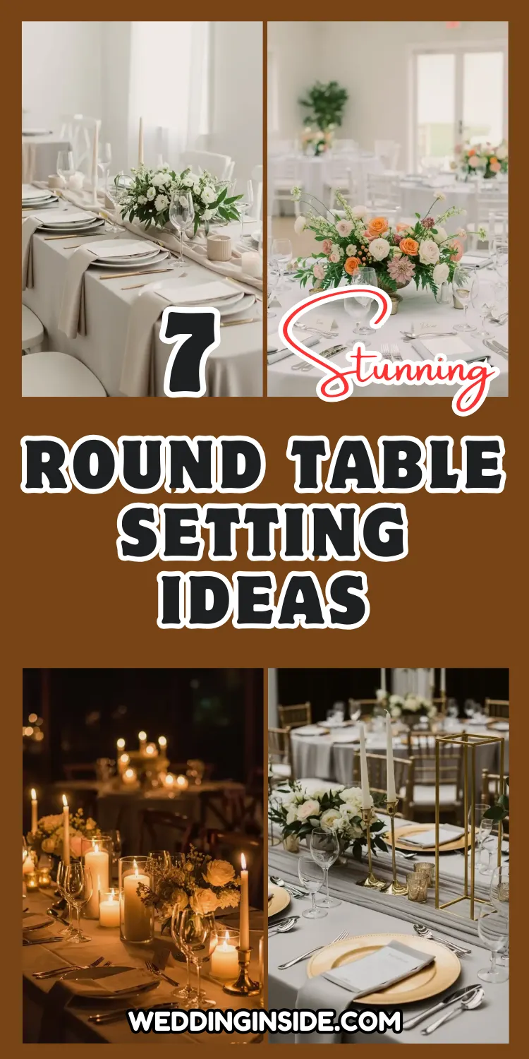 7 Round Table Setting Ideas for a Stunning Wedding Look 1 Round Table Setting