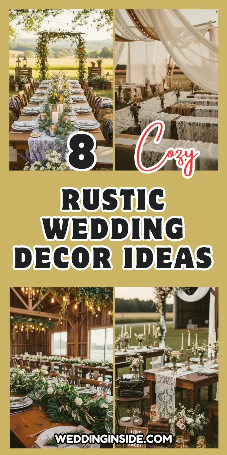 8 Rustic Wedding Decor Ideas for a Cozy, Timeless Look 2 Rustic Wedding Decor