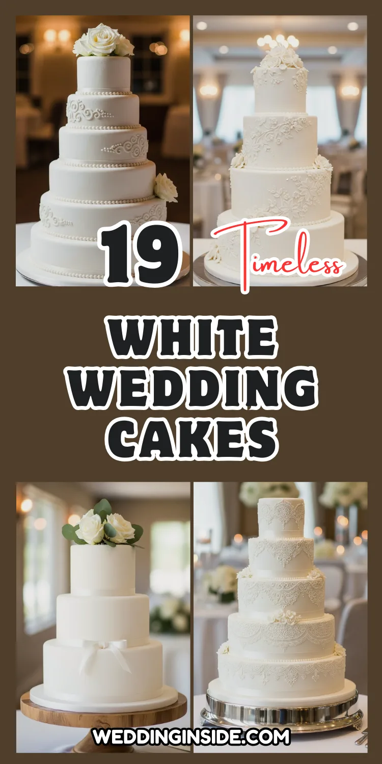 19 White Wedding Cake Ideas for a Timeless Look 2 White Wedding Cake