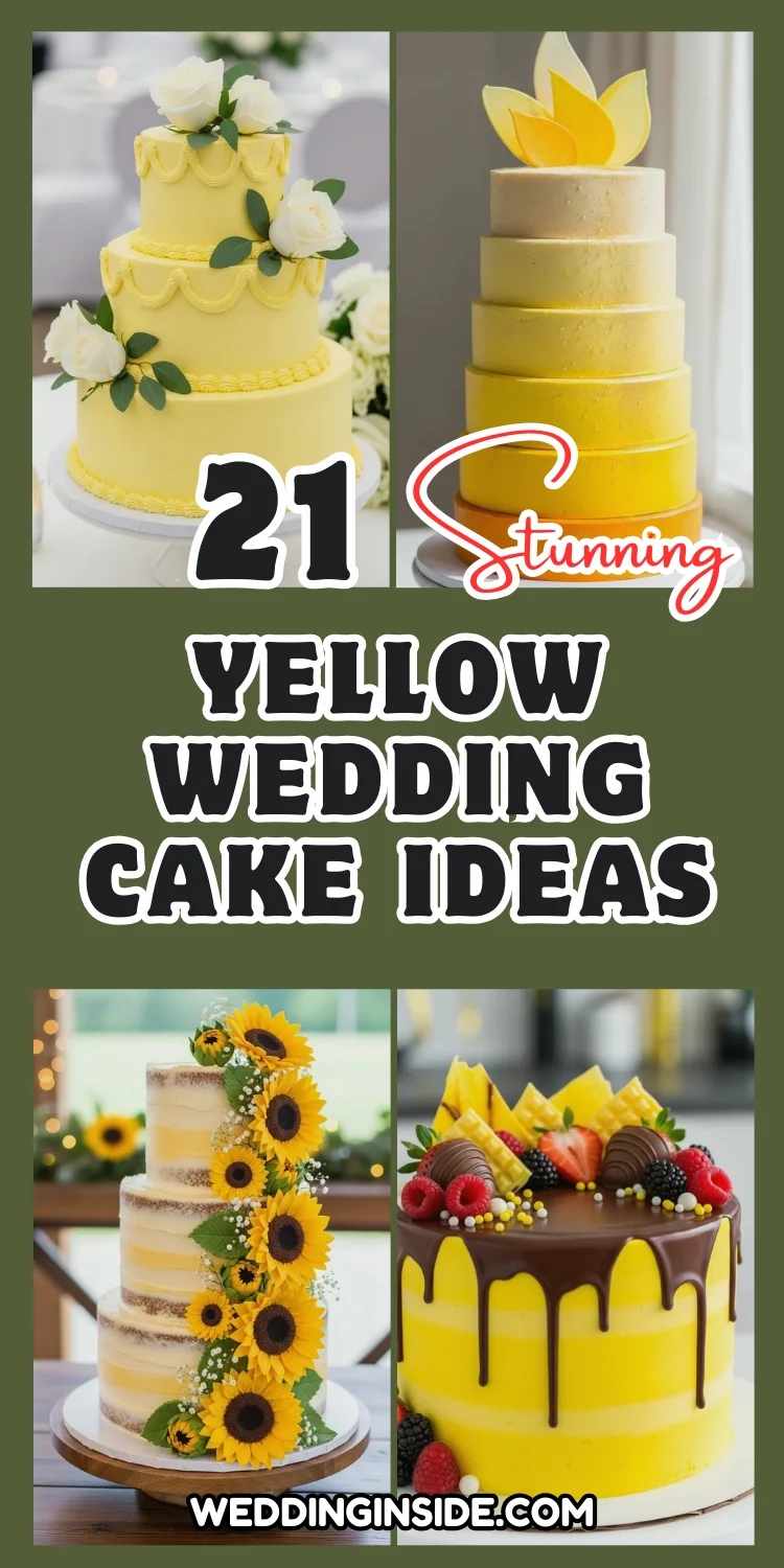 Yellow Wedding Cake: 21 Ideas for a Sunny Celebration 2 Yellow Wedding Cake