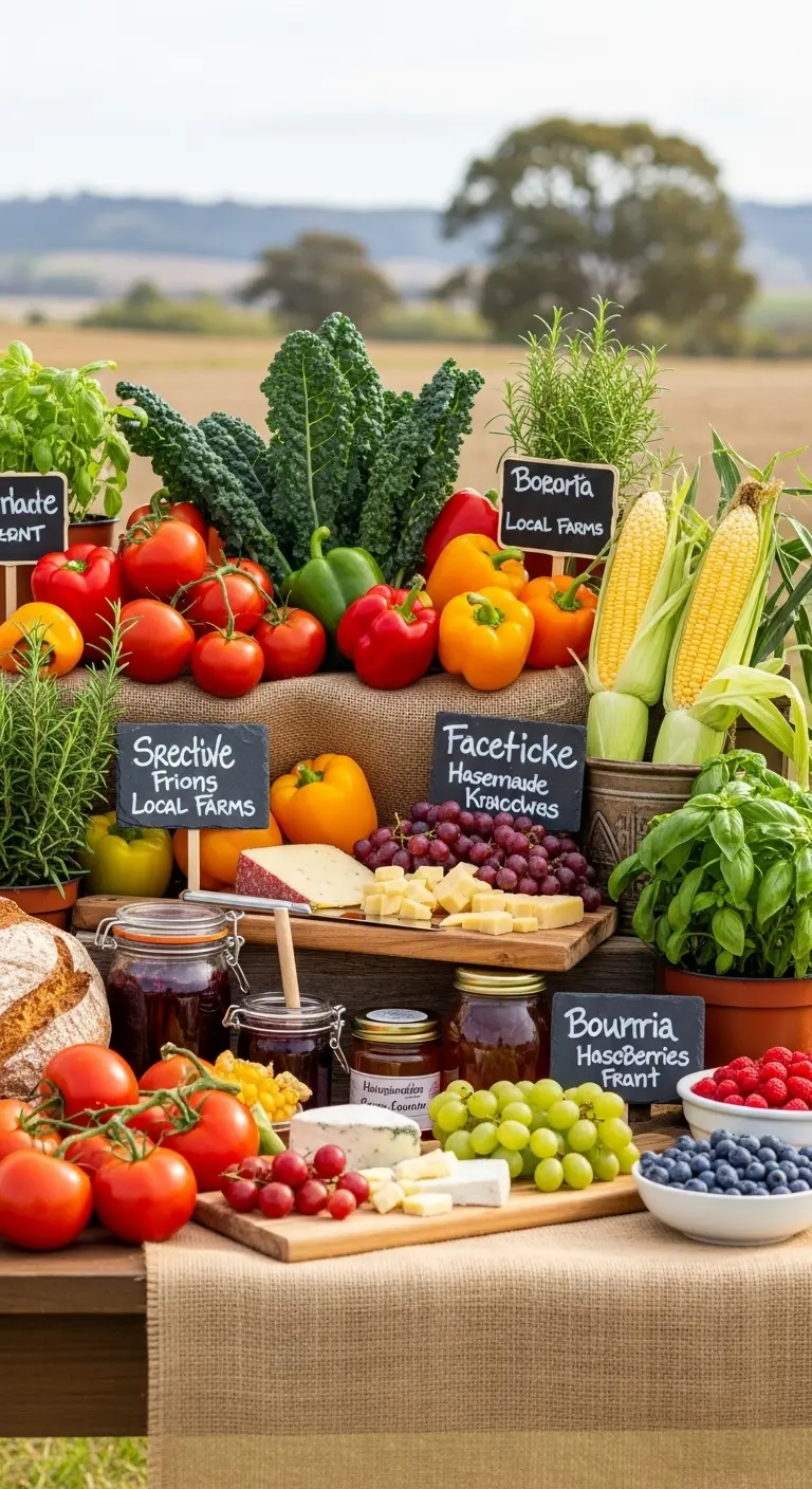 Ombre Rusty Orange Wedding Cake 8. Seasonal Food Display Featuring Local Flavors