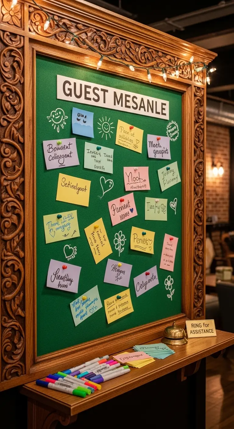 Ombre Rusty Orange Wedding Cake Interactive Guest Message Board