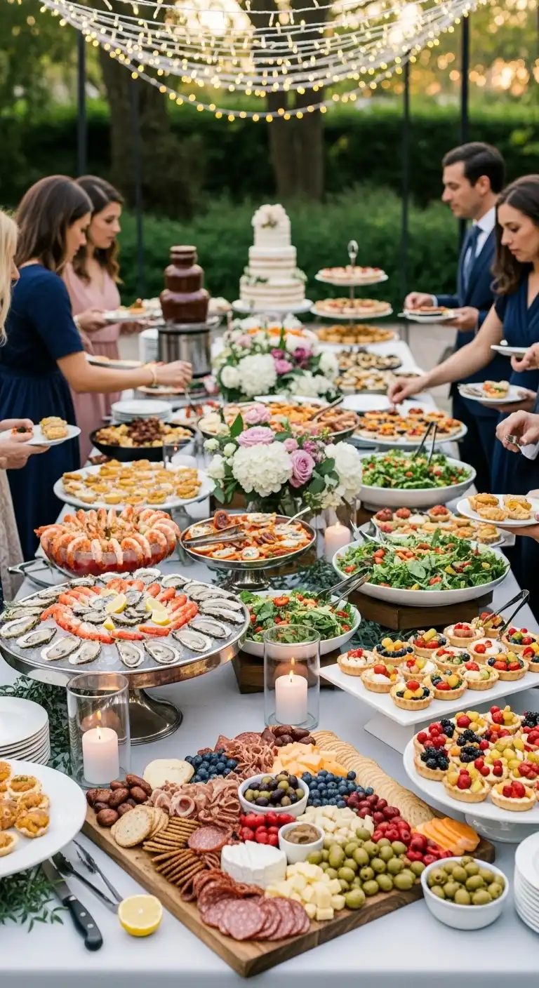 Ombre Rusty Orange Wedding Cake Wedding Food Bar Displays Make a Big Impact