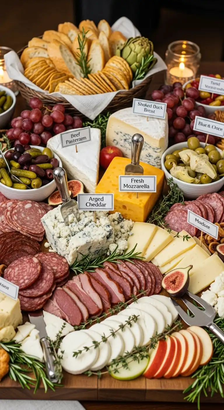 Ombre Rusty Orange Wedding Cake Charcuterie and Cheese Display Without Pork