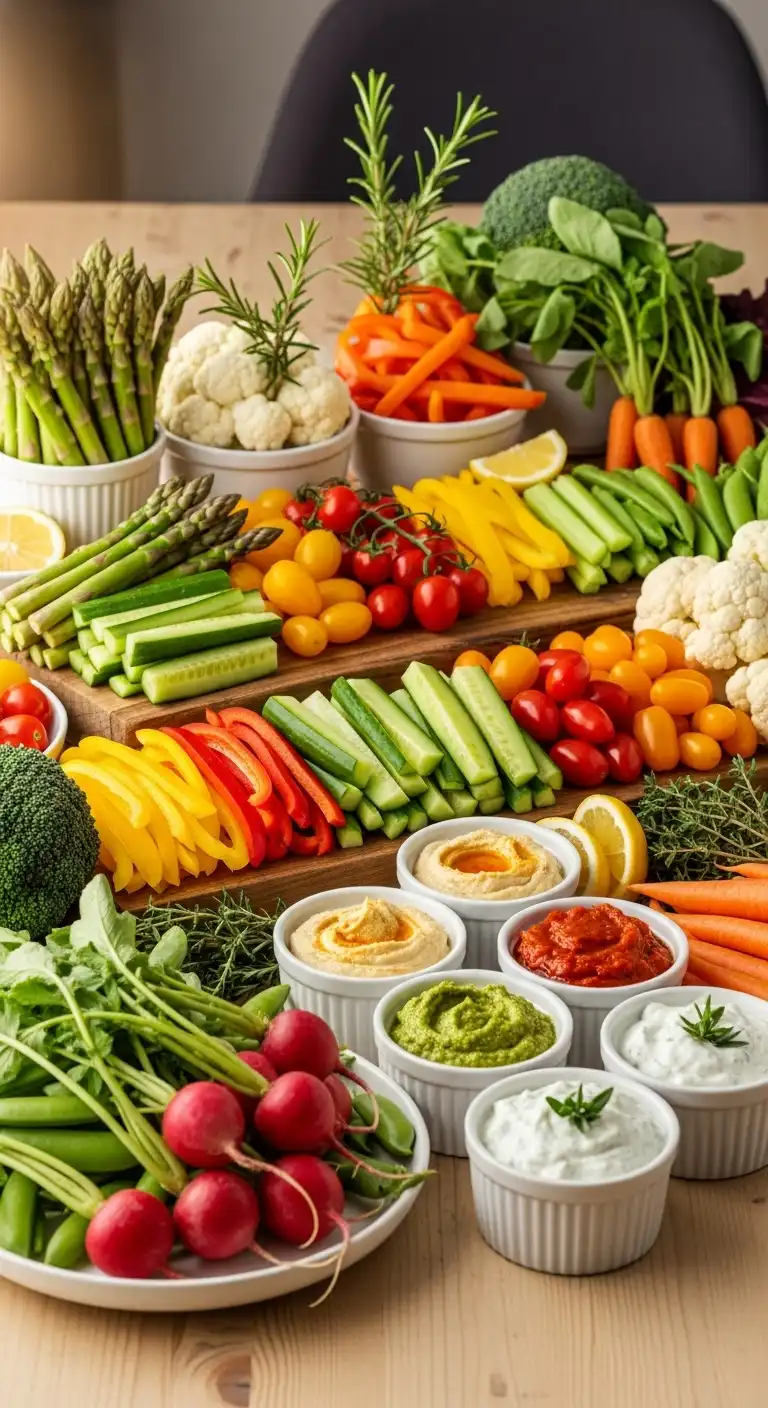 Ombre Rusty Orange Wedding Cake Seasonal Veggie Display With Dips