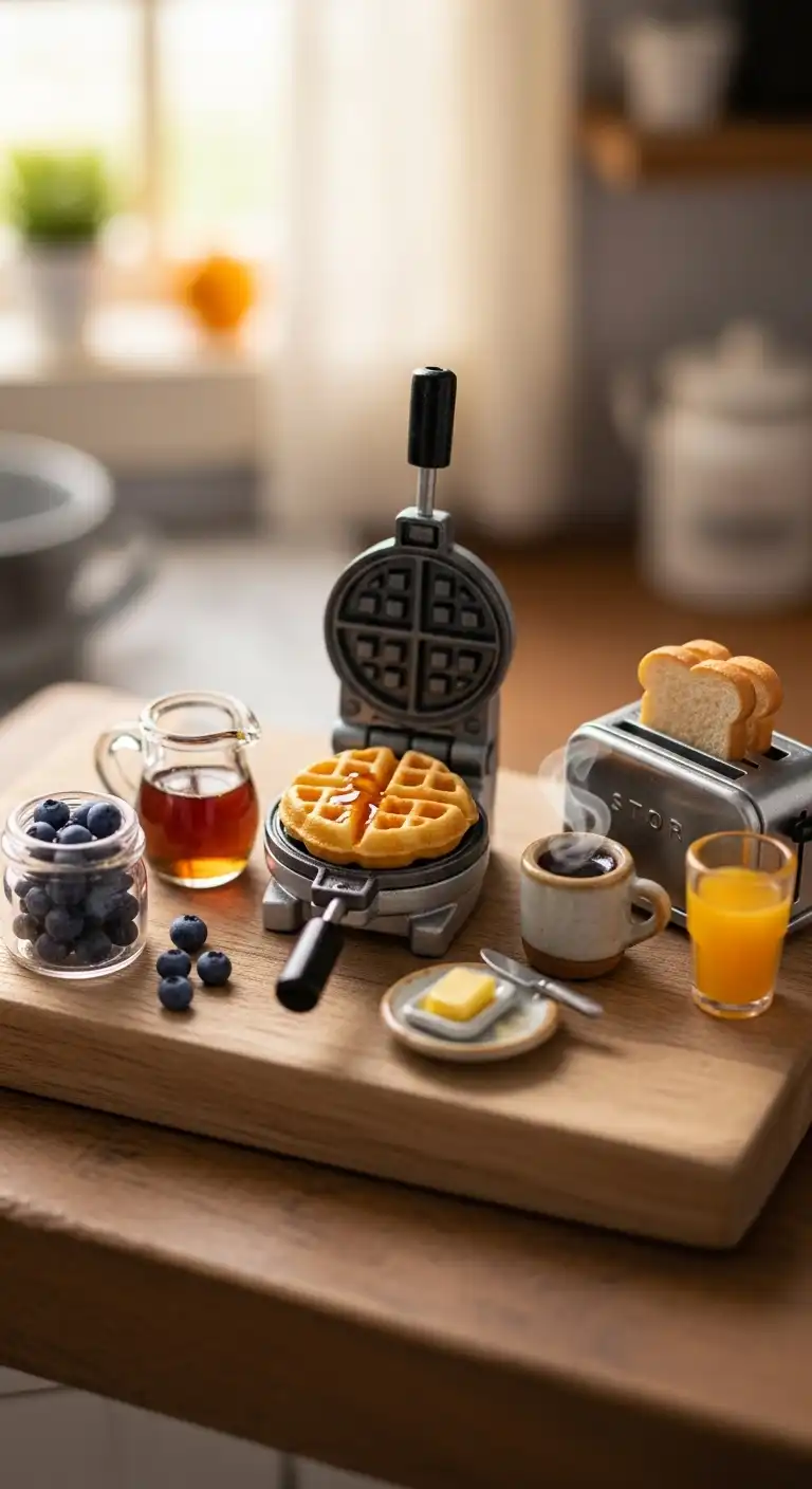 Ombre Rusty Orange Wedding Cake Breakfast-Inspired Mini Station