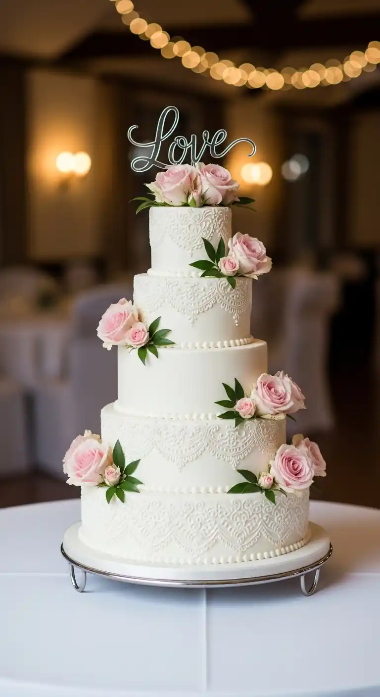 Ombre Rusty Orange Wedding Cake Wedding Cake Style