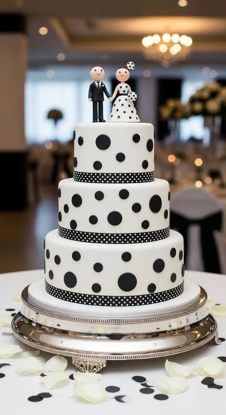 Ombre Rusty Orange Wedding Cake Polka Dot Fun Cake