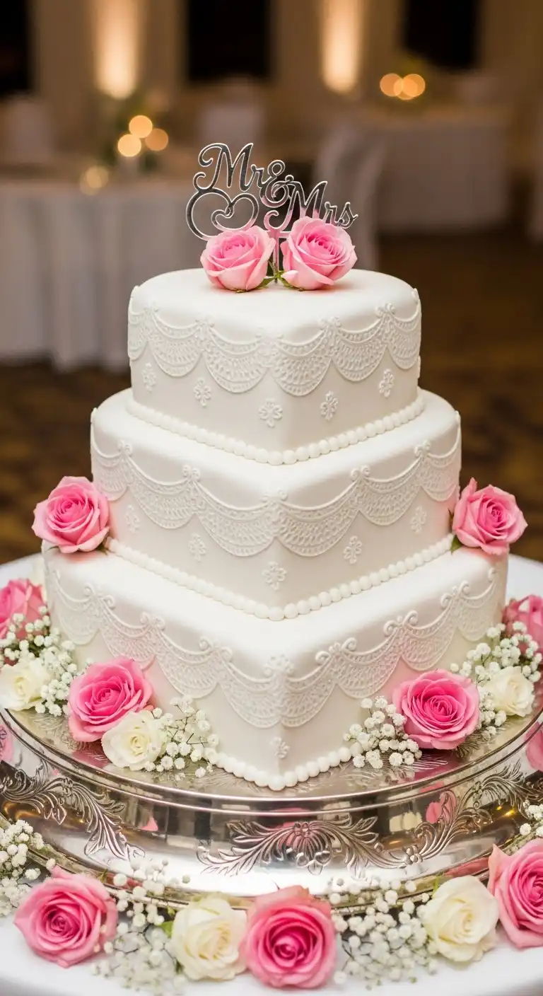 Ombre Rusty Orange Wedding Cake Heart Shaped Wedding Cakes