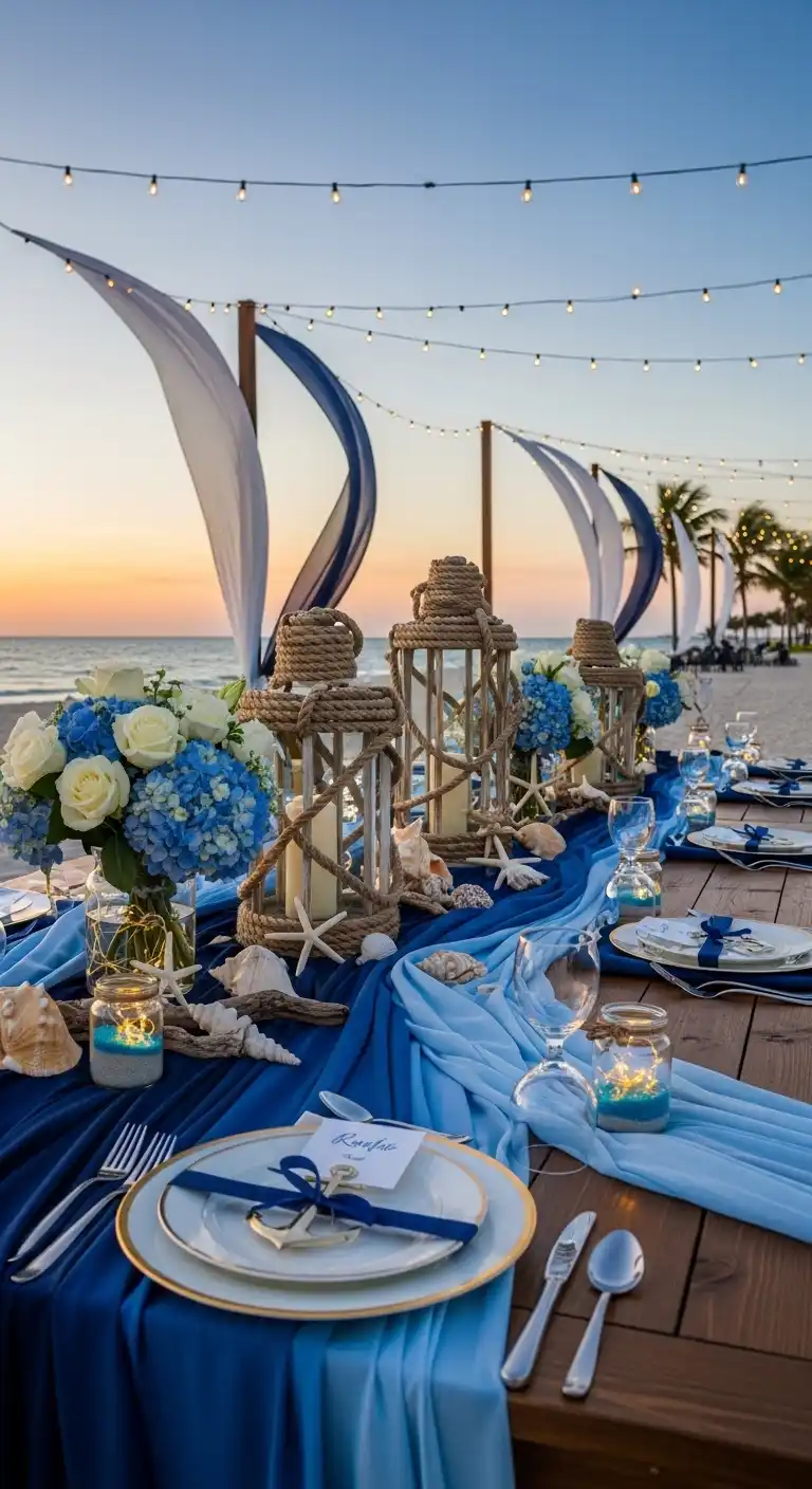 Ombre Rusty Orange Wedding Cake Makes a Wedding ‘Nautical