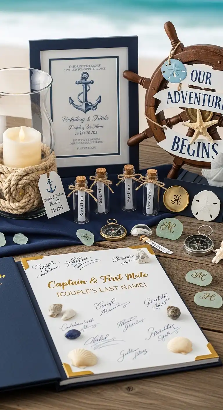 Ombre Rusty Orange Wedding Cake Personalize Nautical Decor