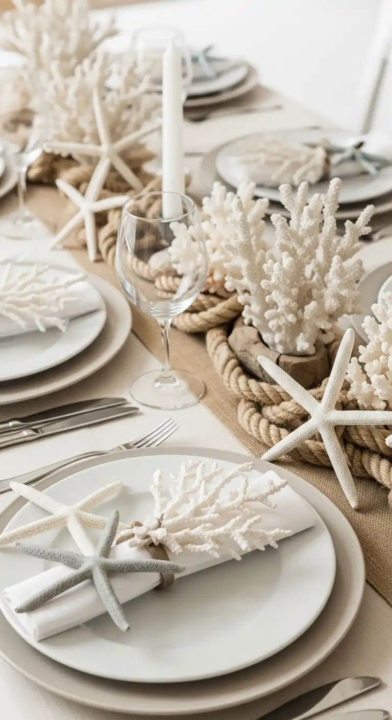 Ombre Rusty Orange Wedding Cake Starfish and Coral Accents