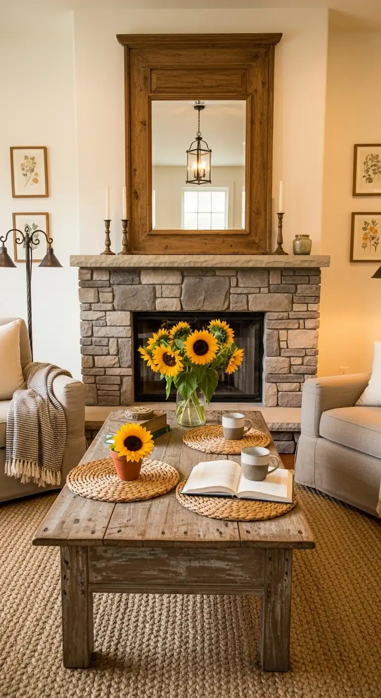 10 Rustic Sunflower Wedding Decor Ideas for a Charming Day 3 Rustic Charm with Sunflower Elegance Without Overdoing It