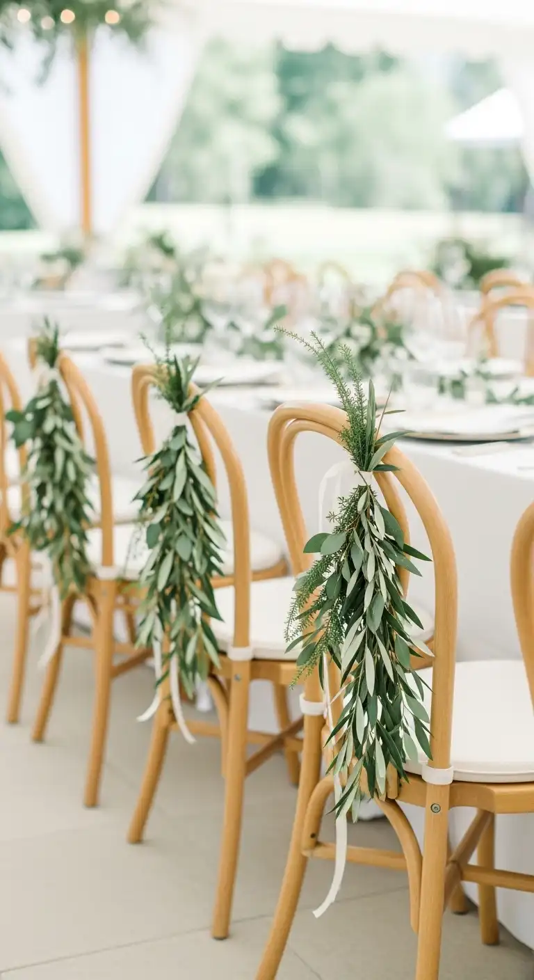 Ombre Rusty Orange Wedding Cake Ribbon Chair Ties for a Light and Playful Feel
